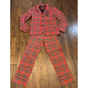 Tripp NYC MAN Tartan Suit – Jacket + Pants Set – Black/Red Plaid – Style IS7736M